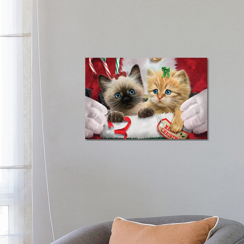 Santa's Surprise - Print on Canvas, Wrapped Canvas, 66.04 cm H x 45.72 cm W x 1.91 cm D