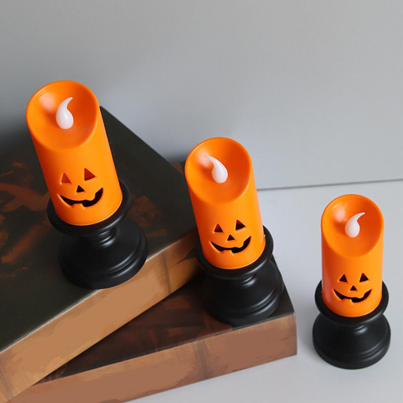 6pcHalloween LED Candle Light Halloween Decoration Pum-pkin Lantern