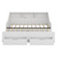 Lit de jour simple en bois avec bibliothèques de rangement, tiroirs, lit gigogne et conception de chargement USB-1683275097