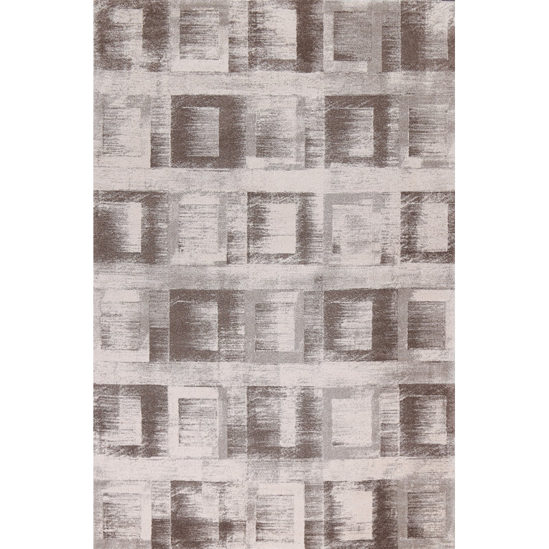 Tapis oriental géométrique transitionnel 2X3, Rectangle 6 pi 7 po x 9 pi 6 po