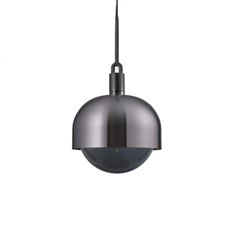 Linear Knurl 1 - Light LED Pendant, Smoked/Gun Metal