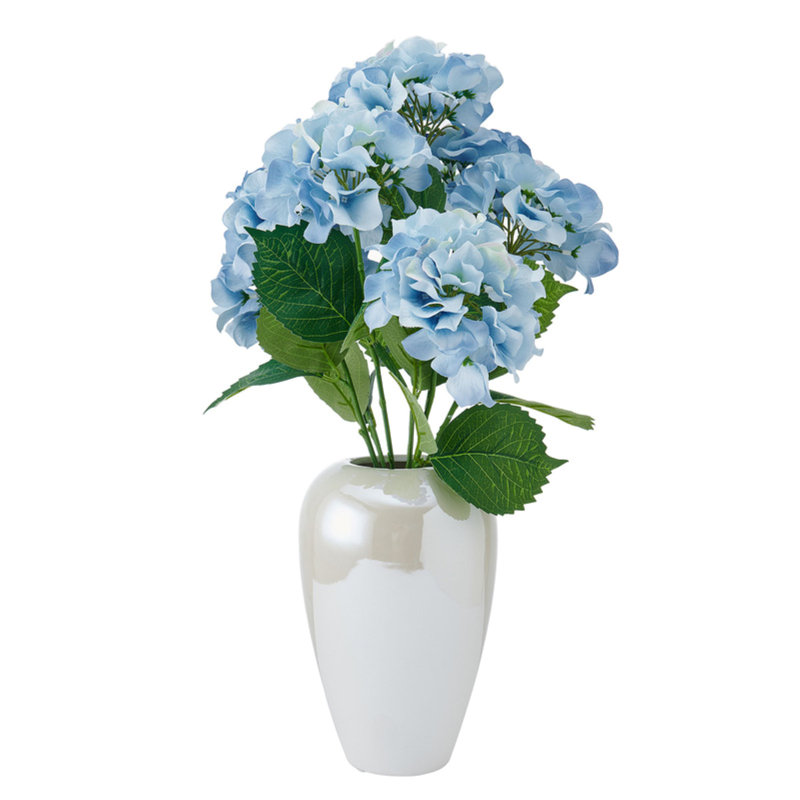 Elements Artificial Hydrangeas In Vase, 23 Inch