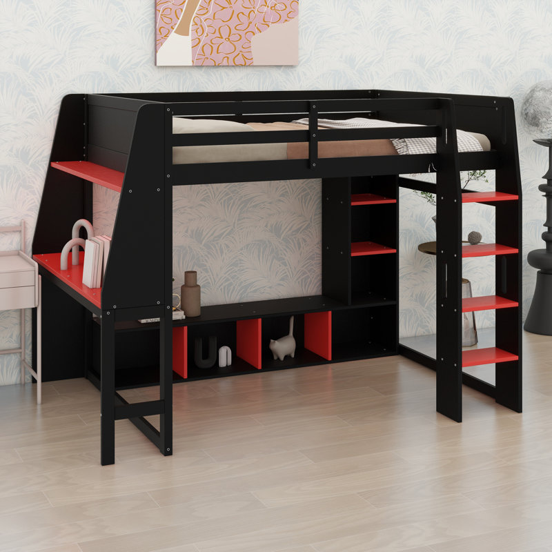 Lit mezzanine avec bureau Gaming