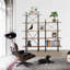 Bibliothèque en acier H 71,06 po x l 70,86 po