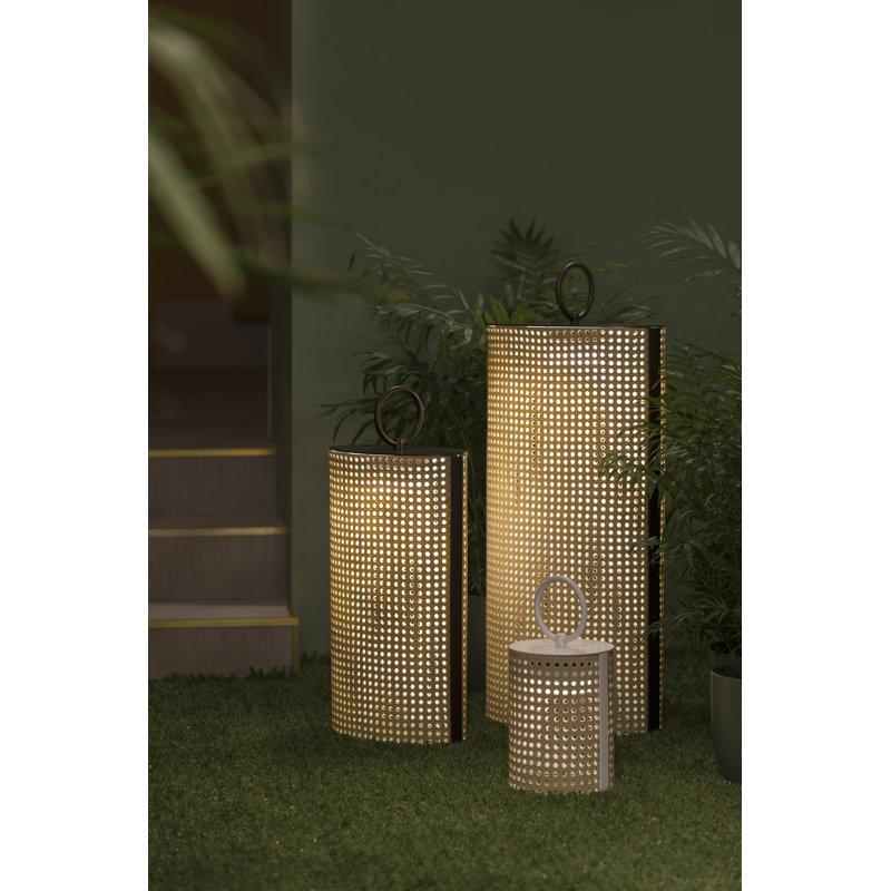 Clara Battery Operated Outdoor Floor Lamp, 24.25" H x 11.22" W x 6.44" D, Bronze Lacquered