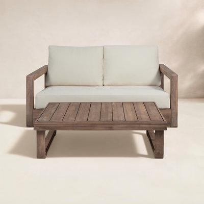 Donnie 2-Person Acacia Patio Seating Group
