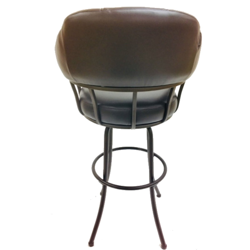 Swivel Upholstered Genuine Leather Counter Stool