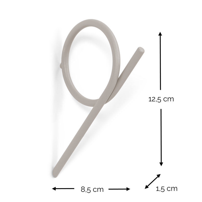 Spinder X BUDDE Steel Wall 1 - Hook Coat Rack, Beige