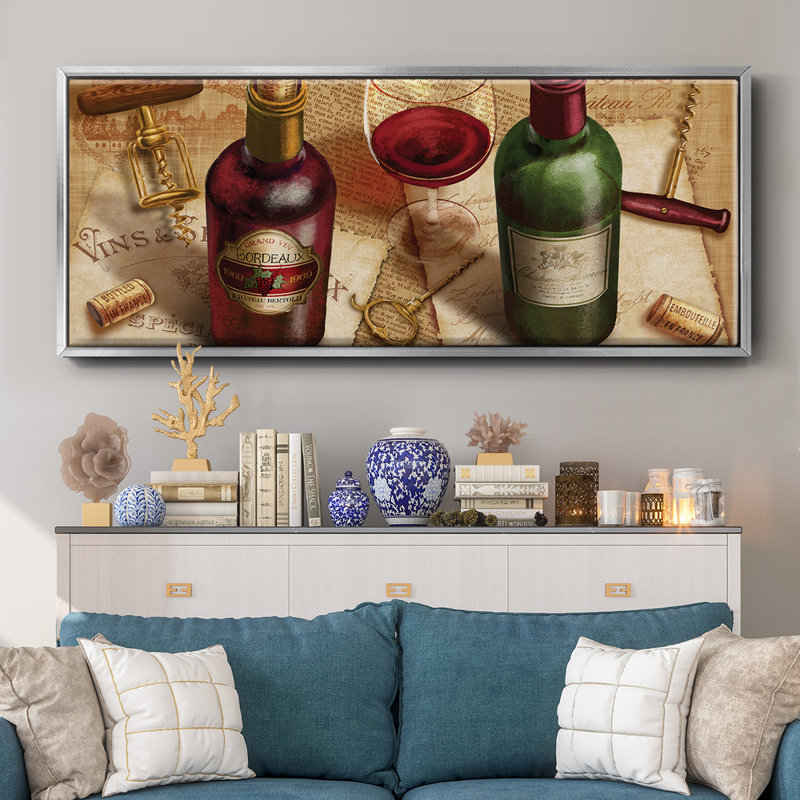 Wine Pairing- Framed Canvas