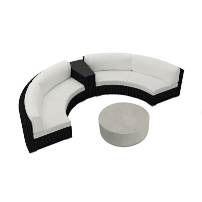 Suffern 4 Piece Sunbrella Sectional Set with Cushions by Wade Logan