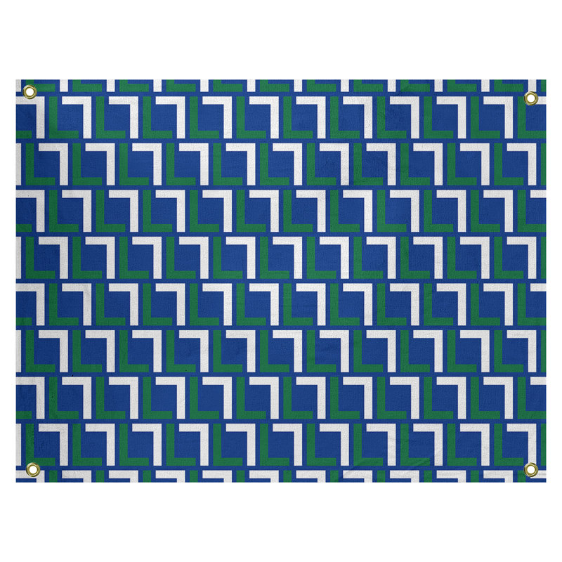 Tapisserie murale Seattle Football Luxury, H 27,5 po x l 37,5 po, Bleu/vert/blanc, Microfibre