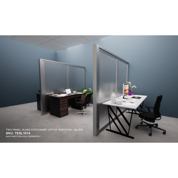Clear or Frosted Acrylic Desk Dividers 16 High
