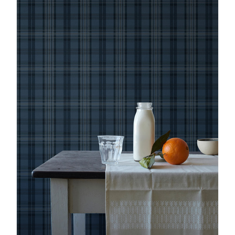 Rouleau de papier peint L 33 pi x l 20,5 po Seattle, Bleu marine