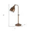 Lampe de table lanterne réglable en métal 28 "avec abat-jour dôme Aieden-1947699227
