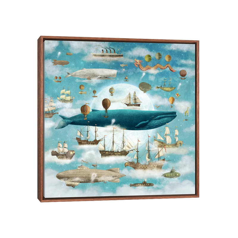 «Ocean Meets Sky Square # 3» par Terry Fan - impression d'art graphique, Aucun mat, H 26 po x l 26 po x P 1,5 po