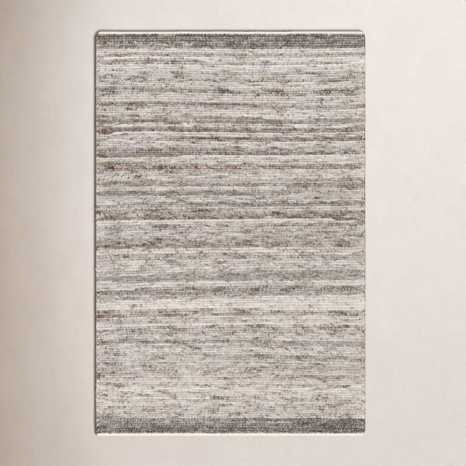 Mecit Hand-Woven Gray Rug, Rectangle 5' x 7'6"