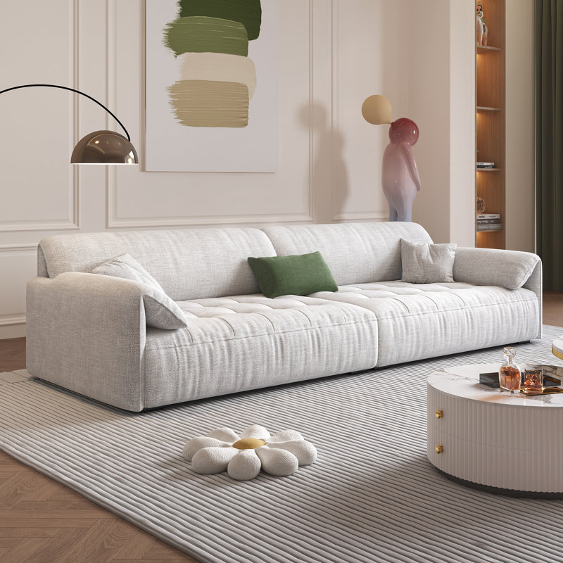 Naiylah Upholstered 110 " Linen Blend Sectional