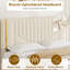 Base de lit grand avec rangement et tête de lit tapissier réglable, lit plateforme capitonné à 4 tiroirs, lattes en bois, sans sommier, blanc-130111583