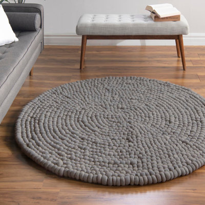 Gregorey Abstract Wool Gray Area Rug