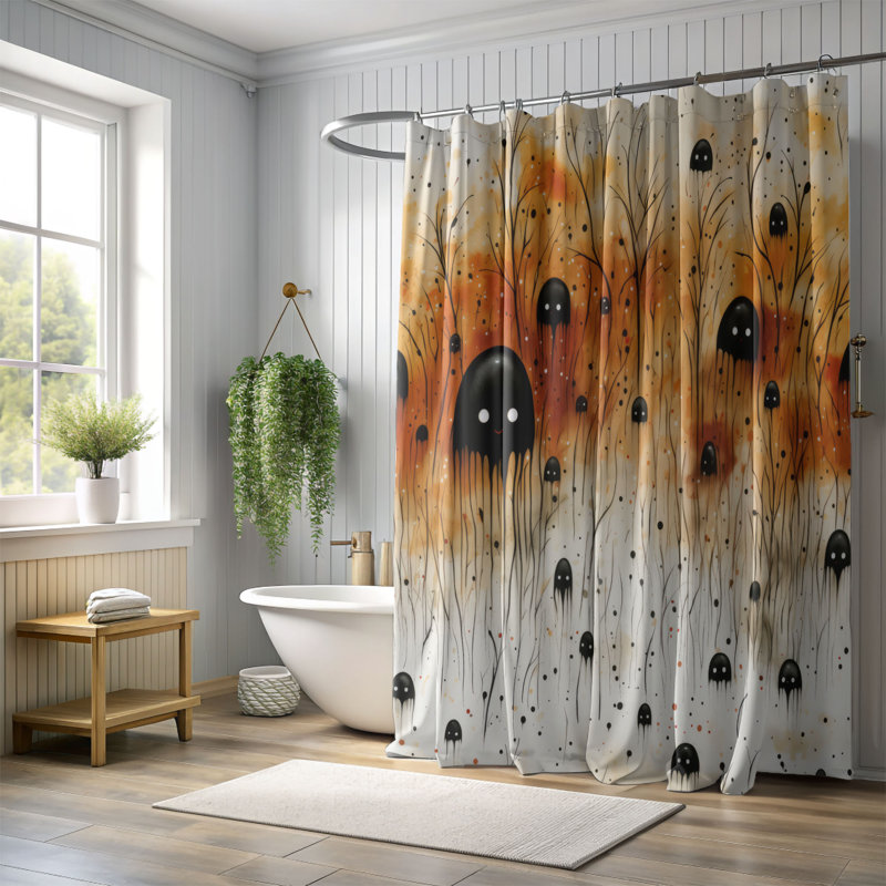 Rideau de douche Creepy Season - Premium, H 74 po x l 71 po