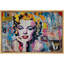 Marilyn Monroe Street Graffiti Portrait, chambre à coucher colorée, impression sur toile encadrée-107907651-107907654