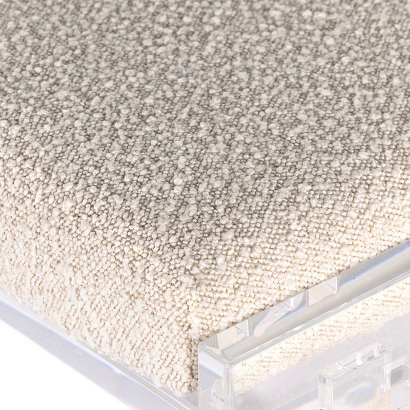 Gerrard Upholstered Accent Stool, Knoll Beige