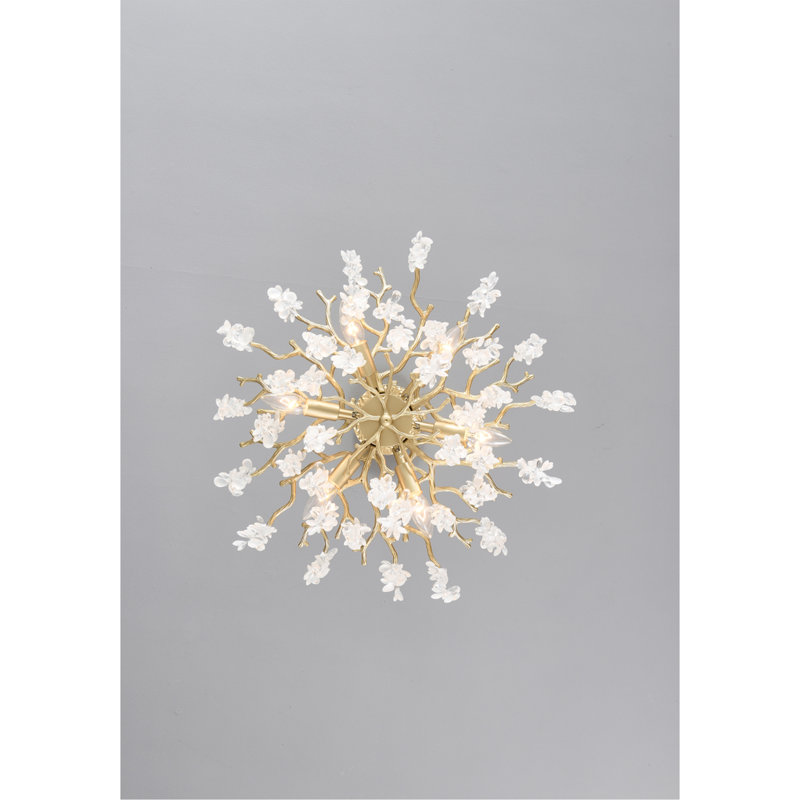 Lustre en cristal de raisin 10 lumières 10 lumières, plafonnier de ferme moderne 10 lumières, pour salle à manger, îlot de cuisine - AUCUN AMPOULE INCLUS - OR