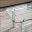 Table basse rectangulaire à pieds en miroir pour le salon, rangement à 2 niveaux Argent facile à nettoyer