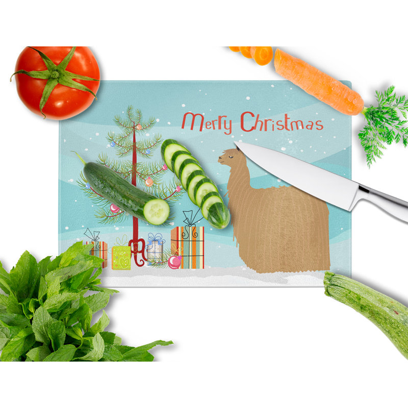 Planche à découper de noël suri de noël en verre trempé caroline de trésors