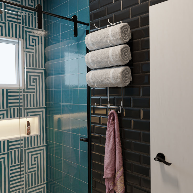 Porte-serviettes mural Boto, Blanc