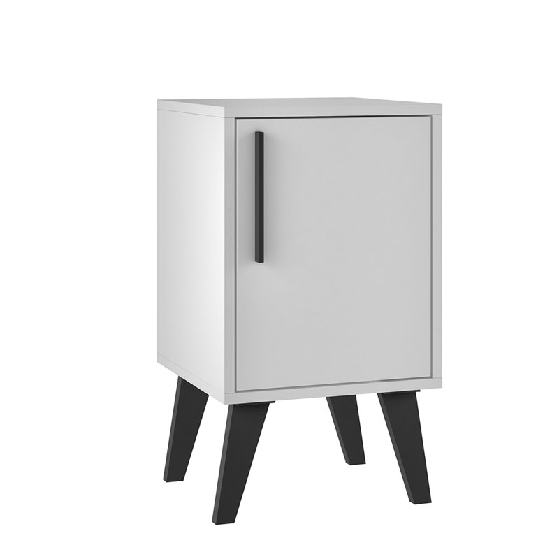 Bringger Side Table with Storage, White