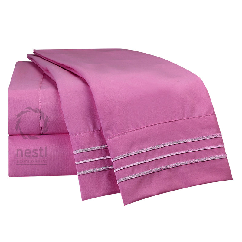 Striped Sheet Set, Twin Sheet Set + 1 Fitted Sheet + 1 Pillowcase