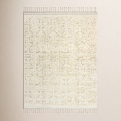 Michaela Beige Hand-Knotted Wool Rug