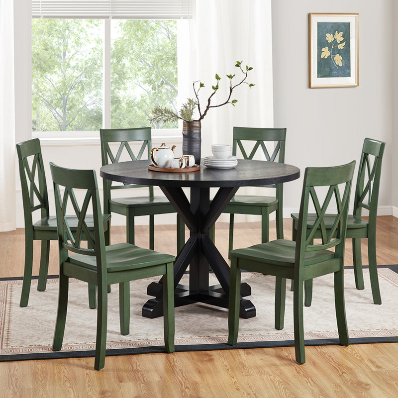 Chaises de salle à manger Brookner, Vert, 6
