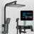 Black Rain Shower System 4 Function Shower Mixer Fixtures Shower Head Combo Kit