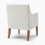 Audrey Upholstered Beige Check Fabric Wingback Accent Armchair - Classic Silhouette Design