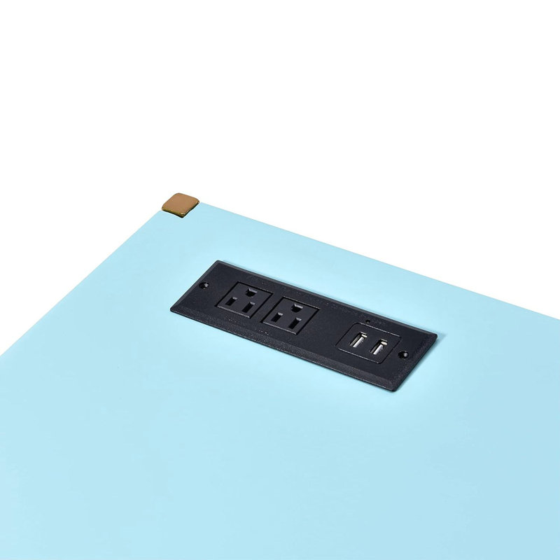 Bureau d'écriture Midriaks avec port USB, Bleu