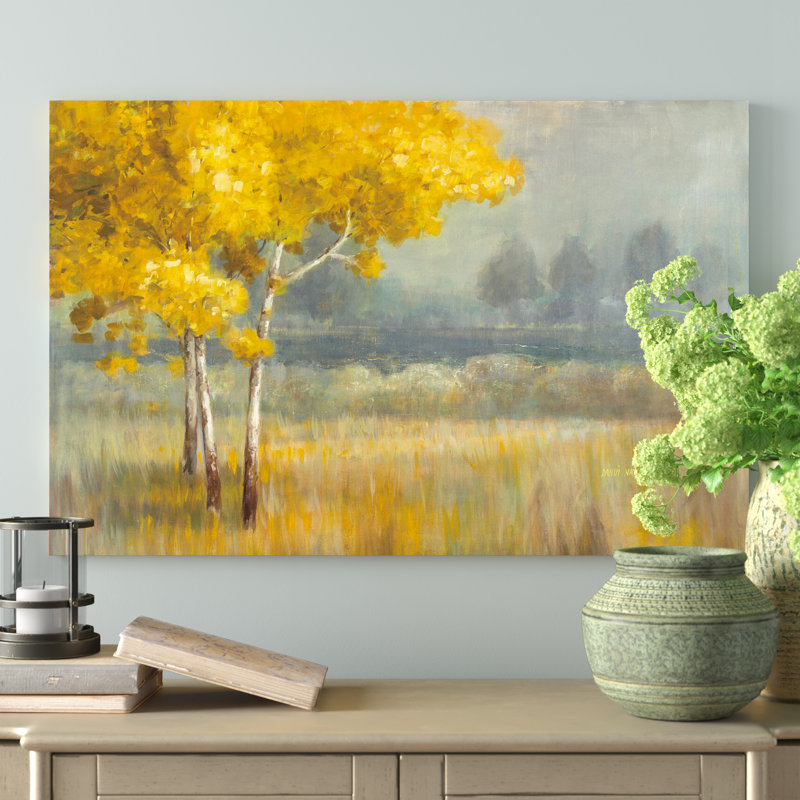 Yellow Landscape by Danhui Nai - Wrapped Canvas Painting, 101.6 cm H x 66.04 cm W x 3.175 cm D