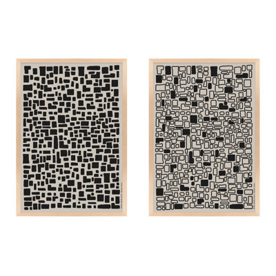 Fragmented Space. Set of 2 by Romina Gadler - Framed Wall Art