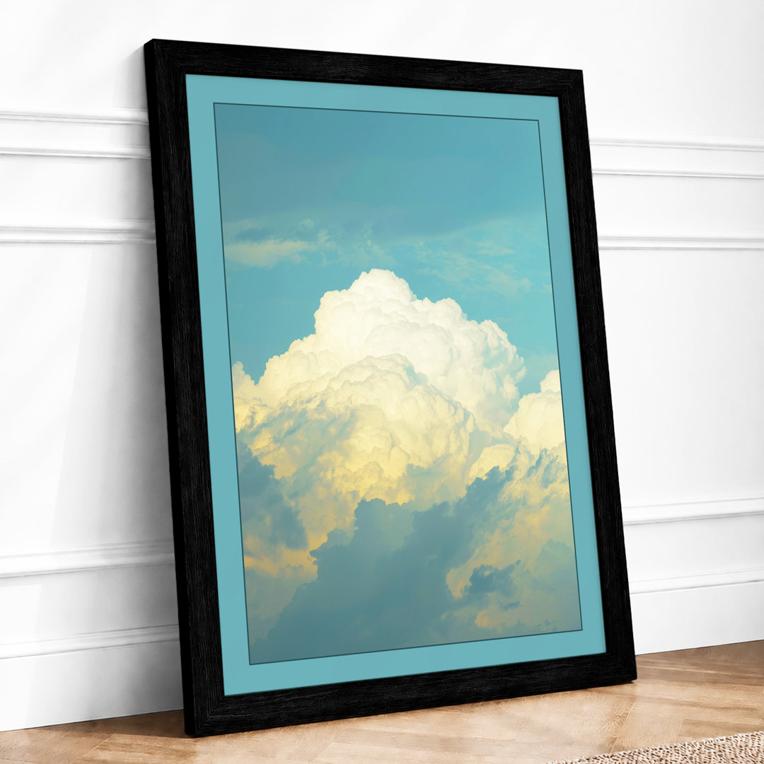 Towering Cumulus Cloud Minimalist Framed Art Print