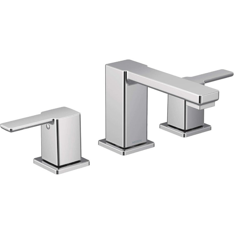 Robinet de salle de bain surdimensionné à 90 degrés avec bonde, Chrome
