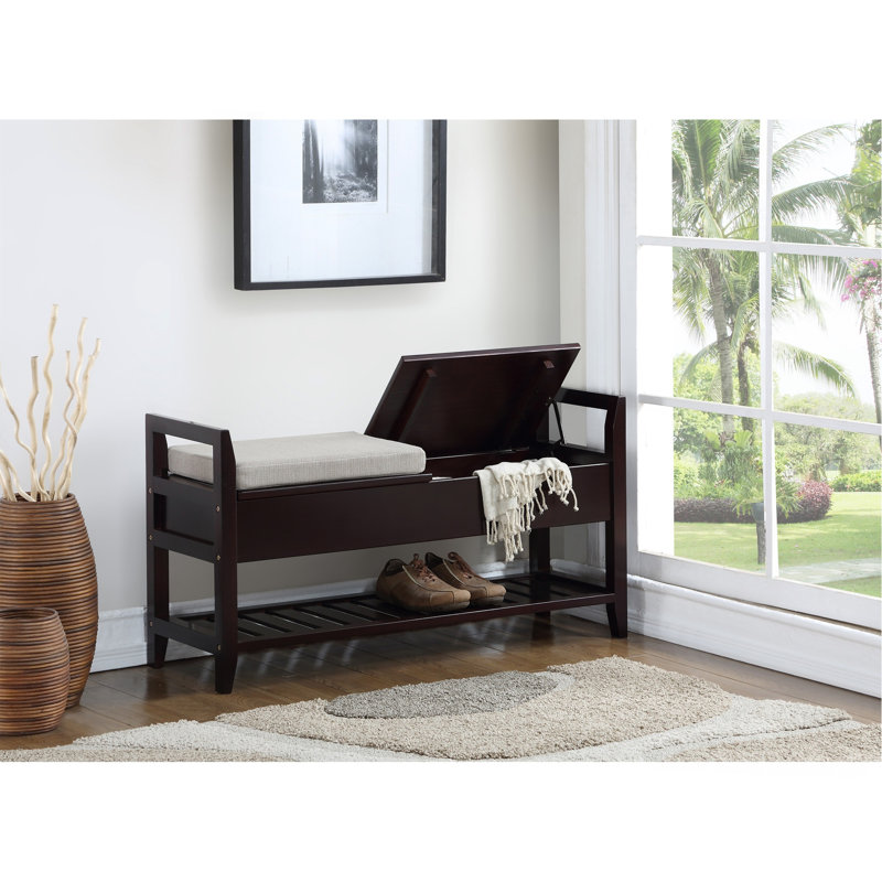 Espresso Storage Shoe Bench