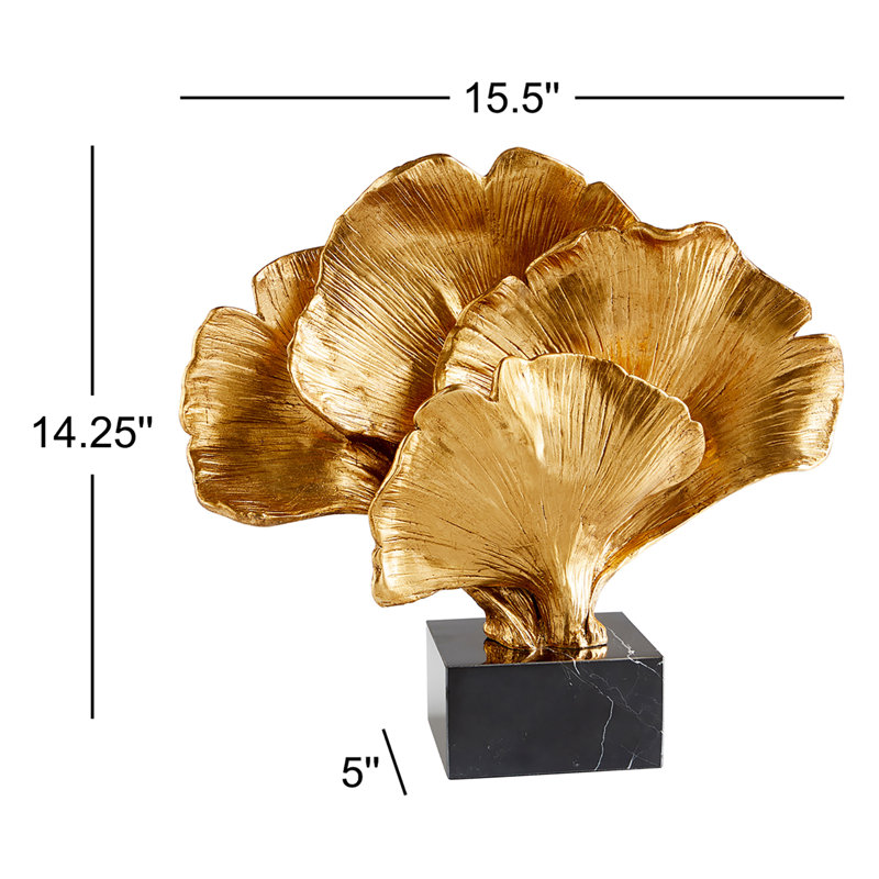 Sculpture de table Gilded Bloom