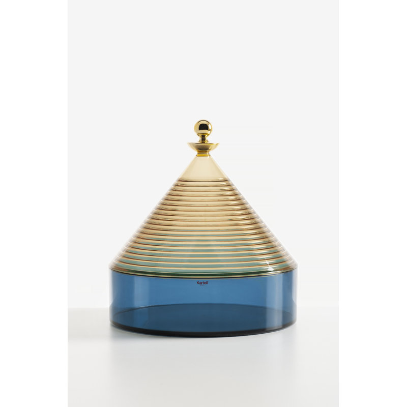 Trullo Decorative Box, Yellow/Blue