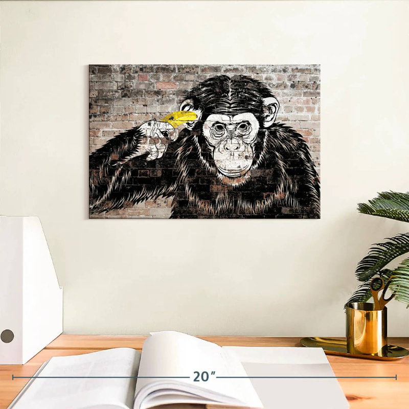 Brampt Monkey Headshot, 8" H x 12" W