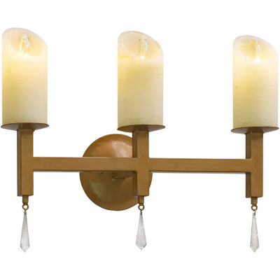 Mid-Century Mission Wrought Iron Candle Wall Light