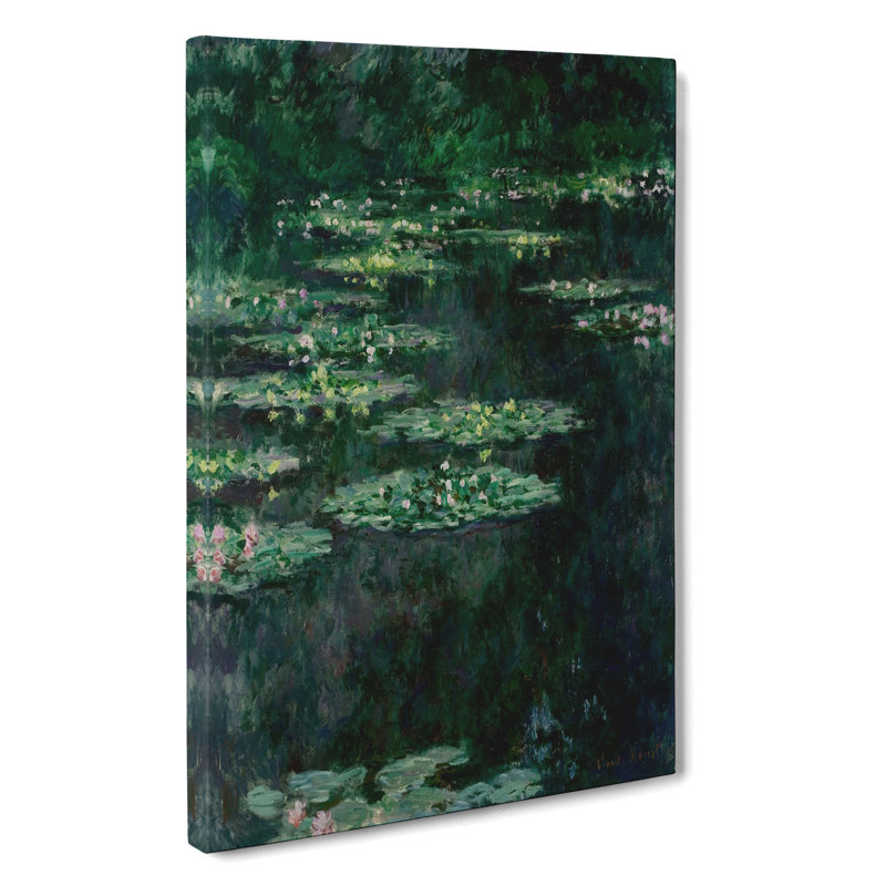Water Lilies Lily Pond Vol.29 by Claude Monet - Wrapped Canvas Painting, 60cm H x 40cm W x 3cm D