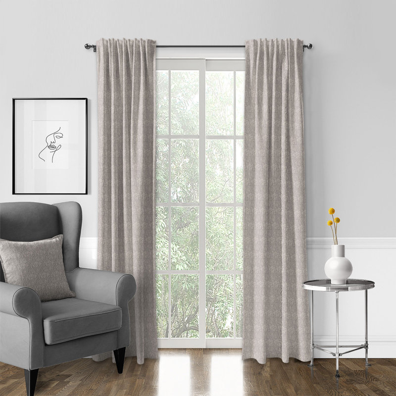 Rideau en polyester Morningside, L 50 po x L 120 po