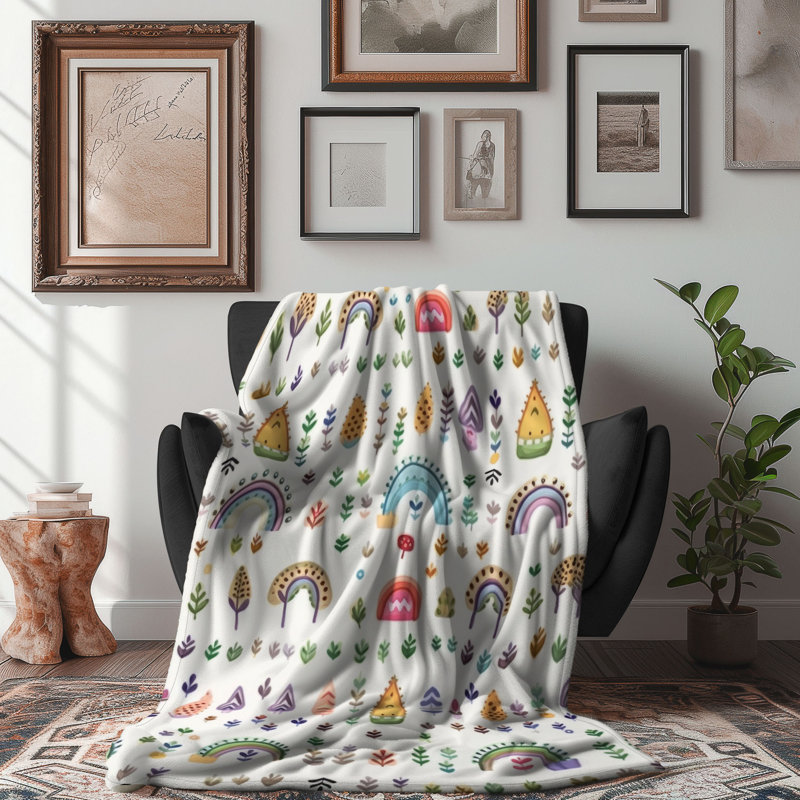 Color Spectrum - Couverture en sherpa de qualité supérieure 1 pièce, L 60 po x l 50 po
