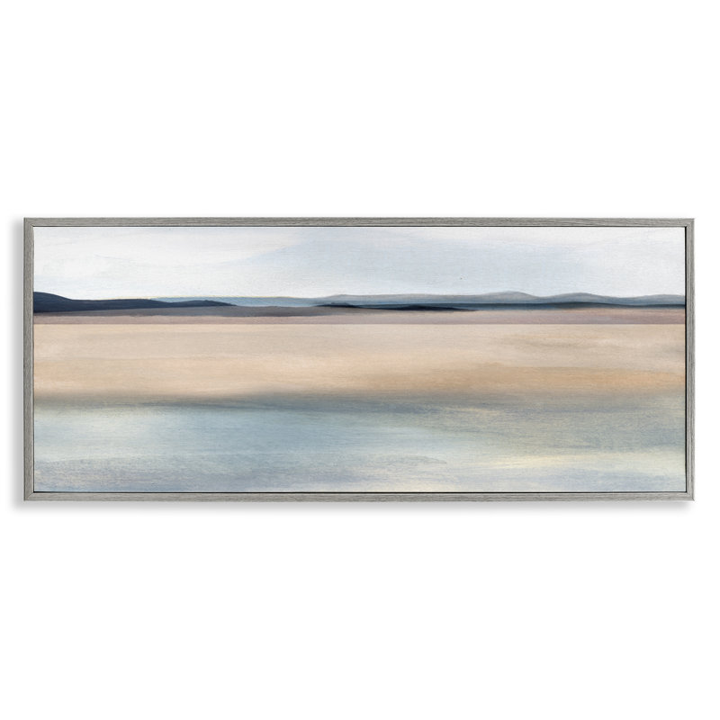  «Fading Ombre Landscape», art de la giclée encadrée par Charity Henderson, H 10 po x l 24 po, Estampe numérique Farmhouse
